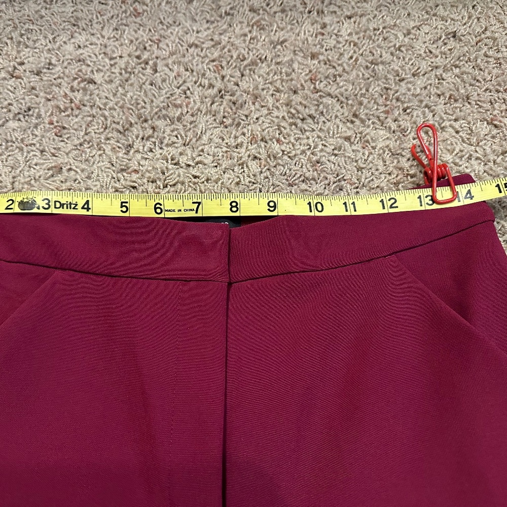 NWT Express Editor High Rise Flare Pants - 4R - Berry - Picture 14 of 14